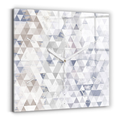 Square wall clock Geometric pattern