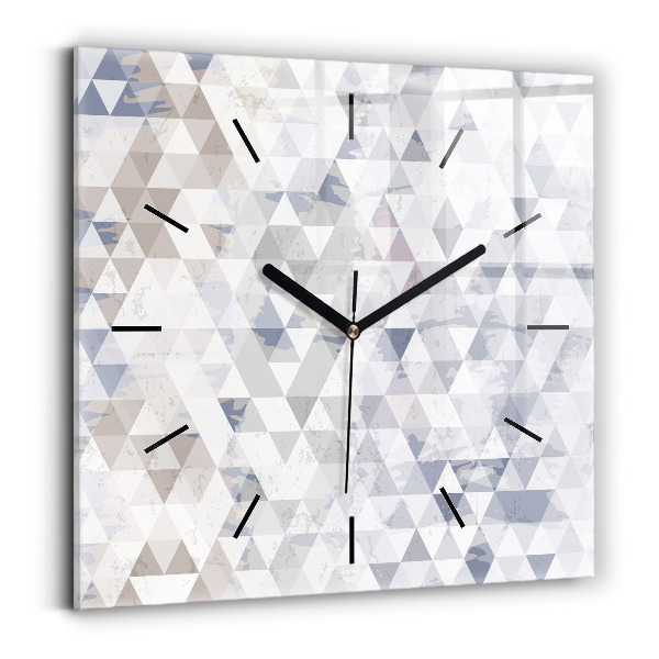 Square wall clock Geometric pattern