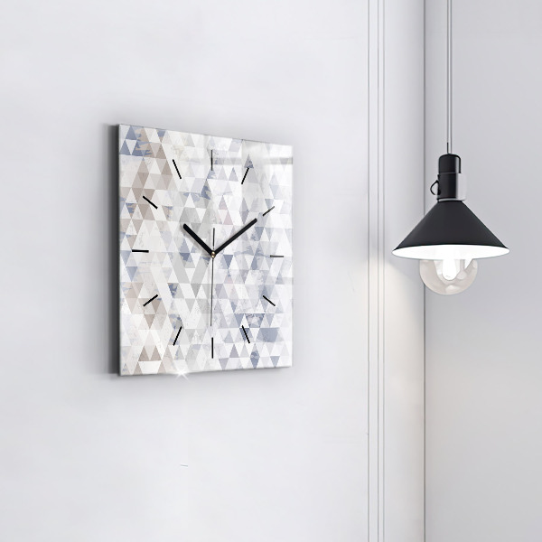 Square wall clock Geometric pattern