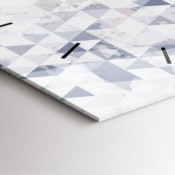 Square wall clock Geometric pattern