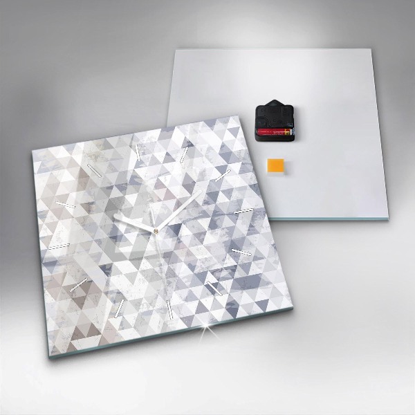 Square wall clock Geometric pattern