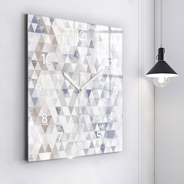 Square wall clock Geometric pattern