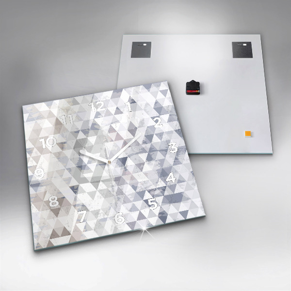Square wall clock Geometric pattern
