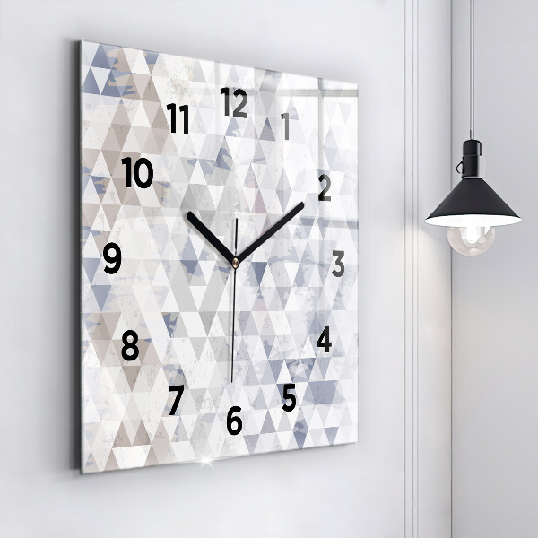 Square wall clock Geometric pattern