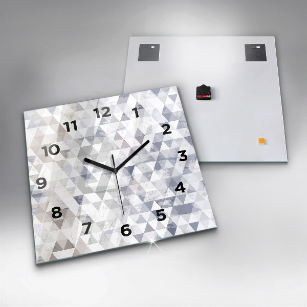 Square wall clock Geometric pattern