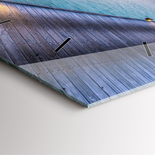 Square wall clock Sunset Maldives