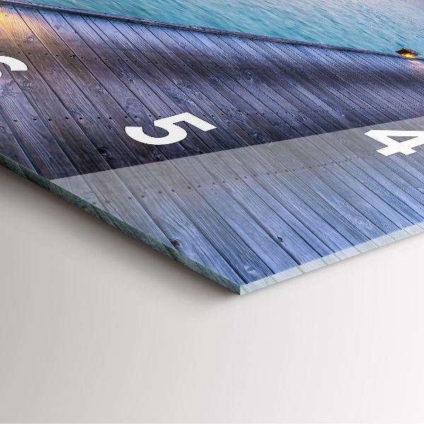 Square wall clock Sunset Maldives