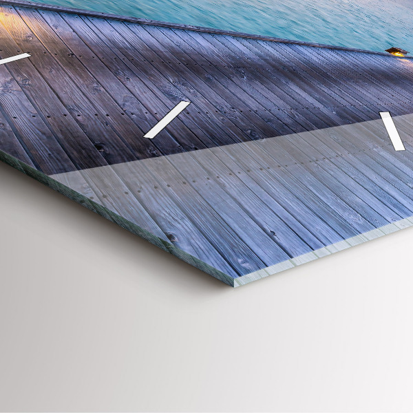 Square wall clock Sunset Maldives