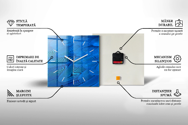 Square wall clock Stuntman and adrenaline