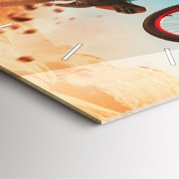 Square wall clock Stuntman and adrenaline