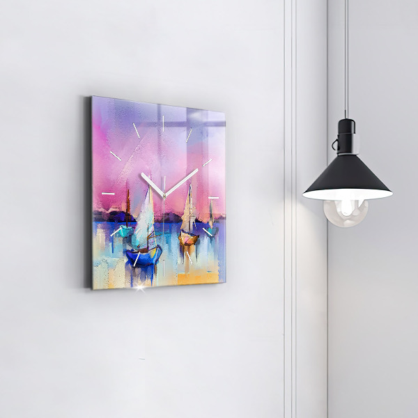 Square wall clock Seascape