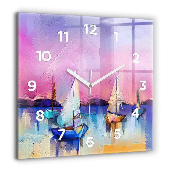 Square wall clock Seascape