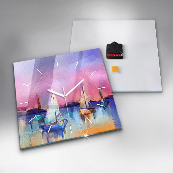 Square wall clock Seascape