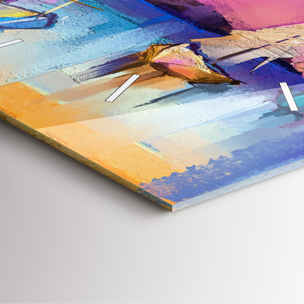 Square wall clock Seascape