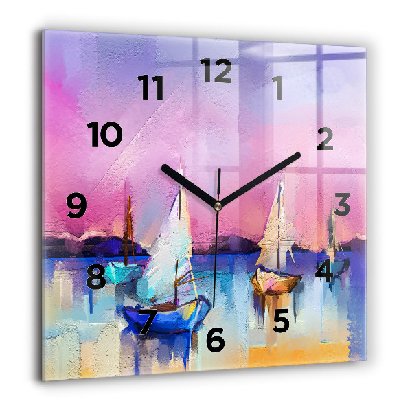 Square wall clock Seascape
