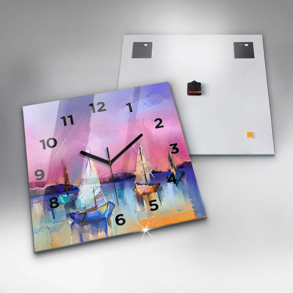Square wall clock Seascape