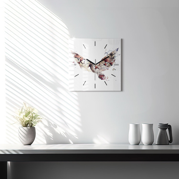 Square wall clock Abstract view
