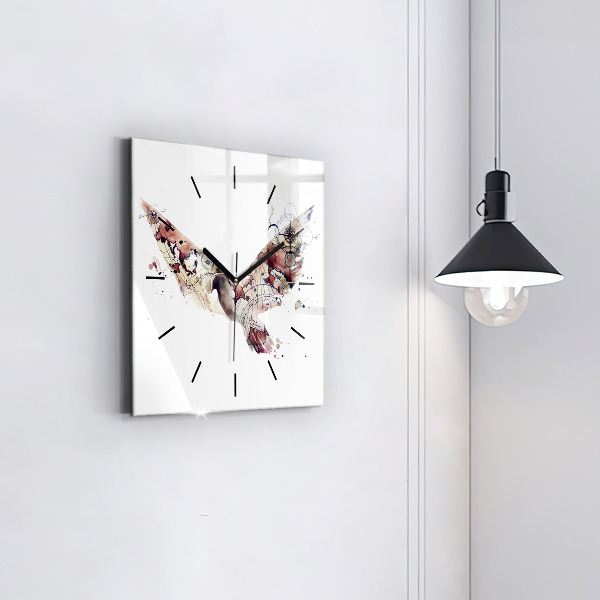 Square wall clock Abstract view