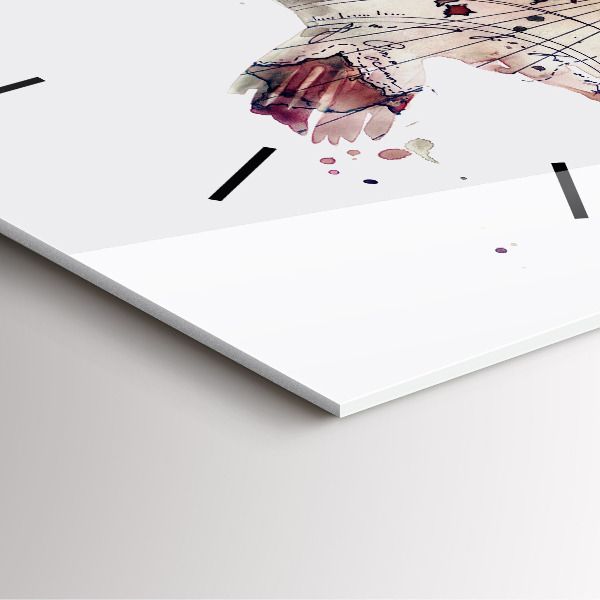 Square wall clock Abstract view