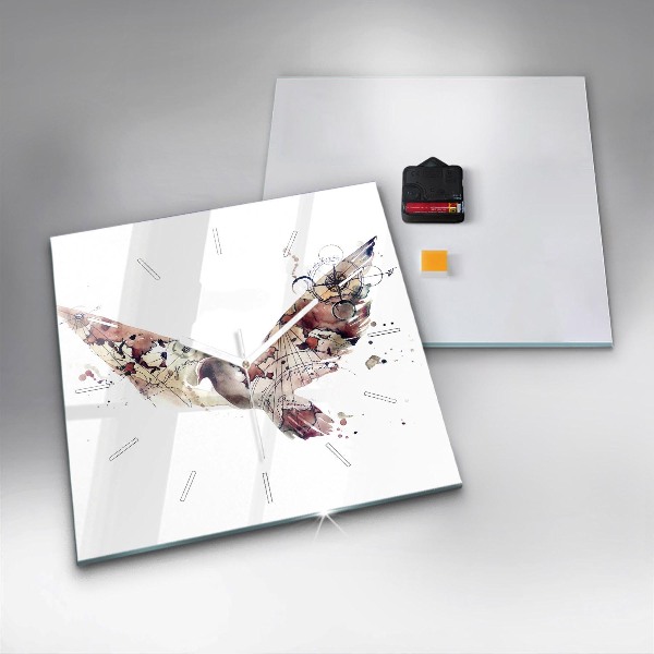 Square wall clock Abstract view