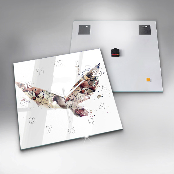 Square wall clock Abstract view