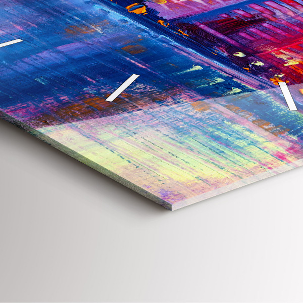 Square wall clock Skyscraper abstraction