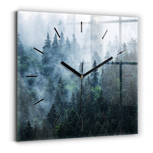 Square wall clock Misty Mountain Landscape