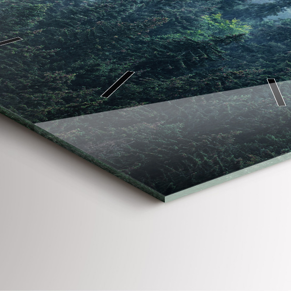 Square wall clock Misty Mountain Landscape