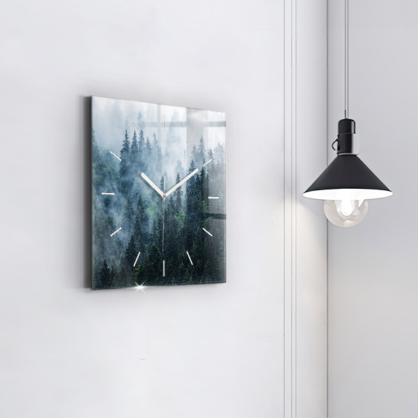 Square wall clock Misty Mountain Landscape