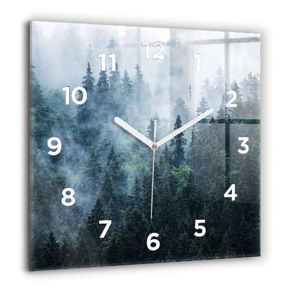 Square wall clock Misty Mountain Landscape