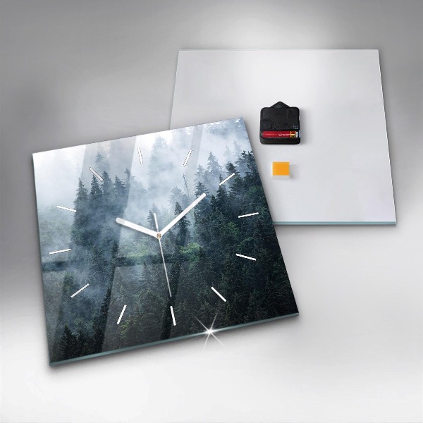 Square wall clock Misty Mountain Landscape