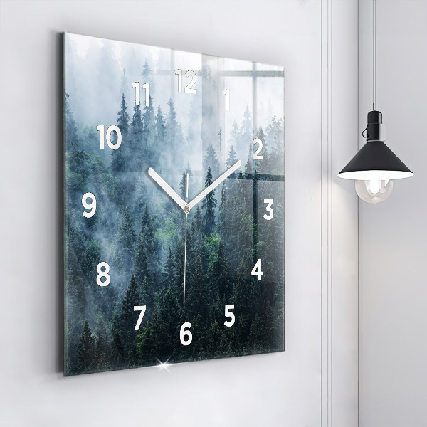 Square wall clock Misty Mountain Landscape