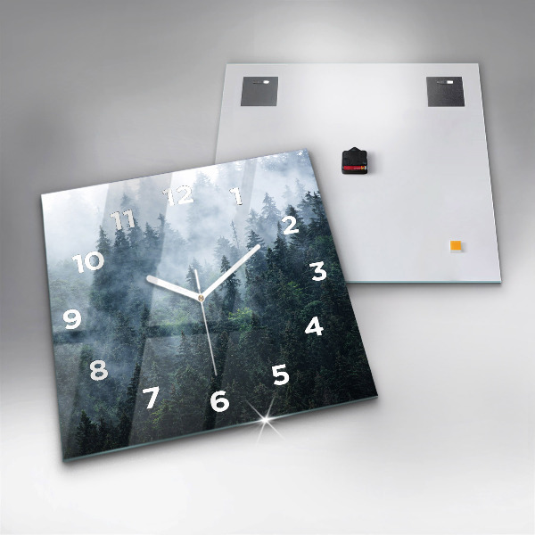 Square wall clock Misty Mountain Landscape