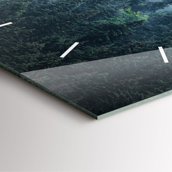 Square wall clock Misty Mountain Landscape