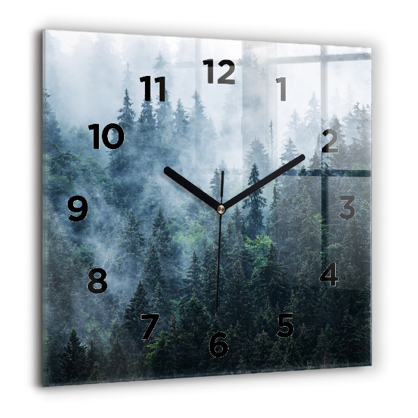 Square wall clock Misty Mountain Landscape