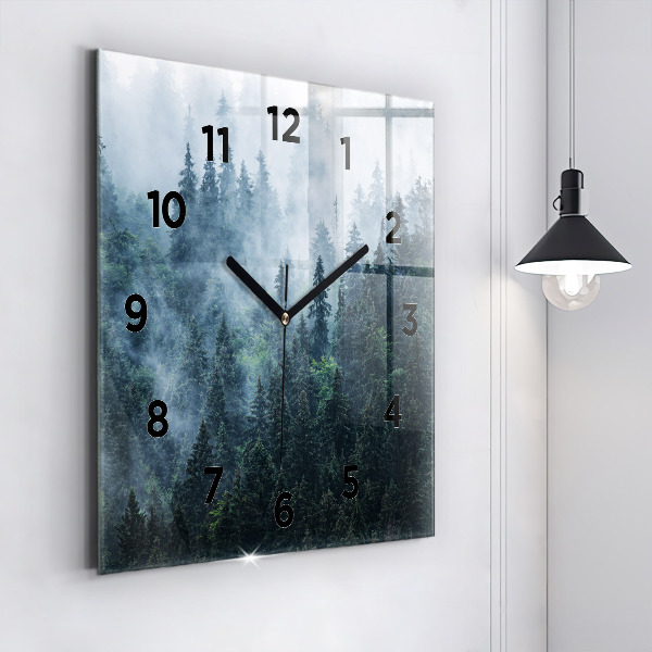 Square wall clock Misty Mountain Landscape