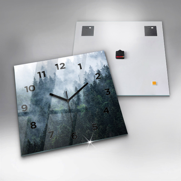 Square wall clock Misty Mountain Landscape