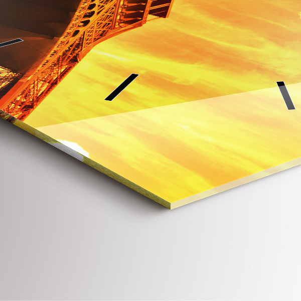 Square wall clock The Eiffel Tower in Paris