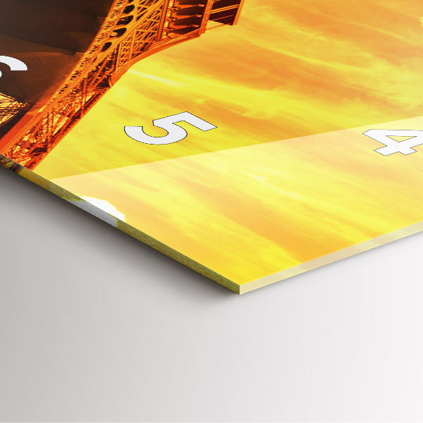 Square wall clock The Eiffel Tower in Paris