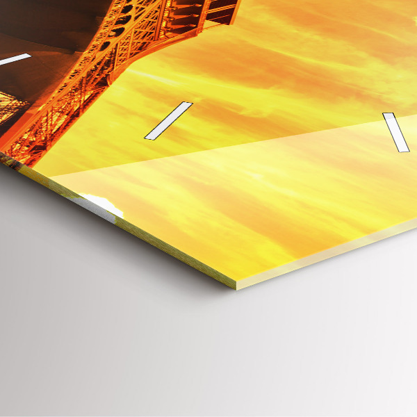 Square wall clock The Eiffel Tower in Paris