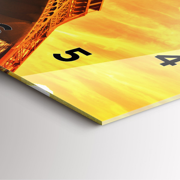 Square wall clock The Eiffel Tower in Paris