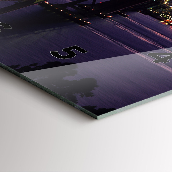 Square wall clock USA sunset