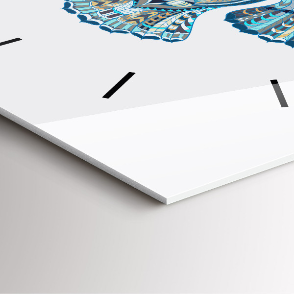 Square wall clock Owl in flight