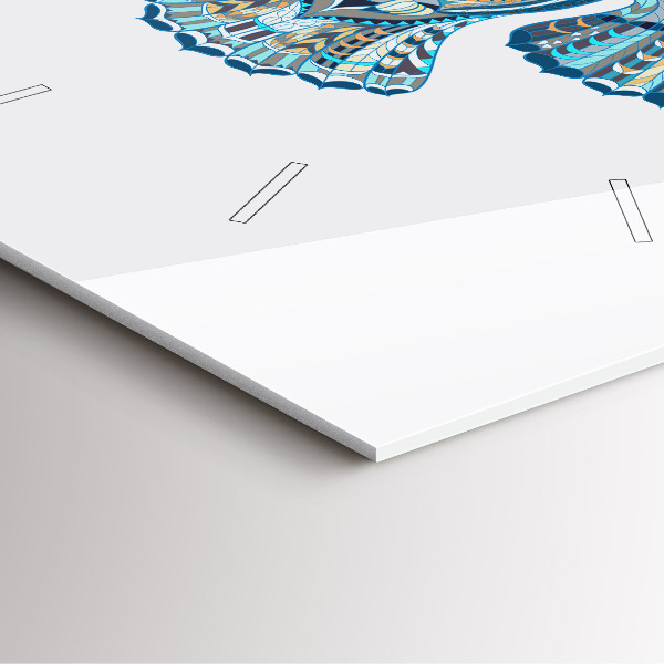 Square wall clock Owl in flight