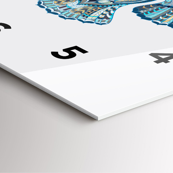 Square wall clock Owl in flight