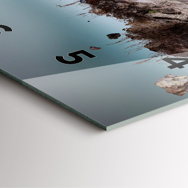 Square wall clock Flying Island and Waterfall