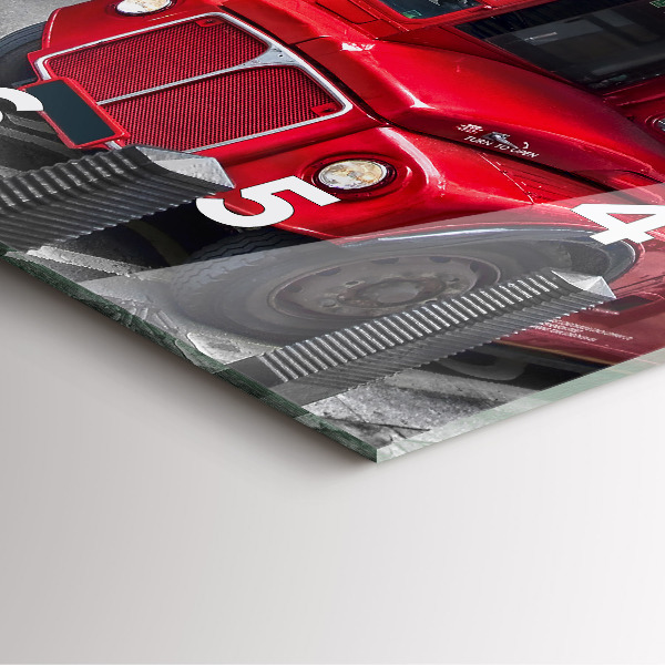 Square wall clock Red double-decker bus