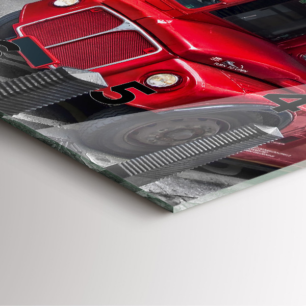 Square wall clock Red double-decker bus