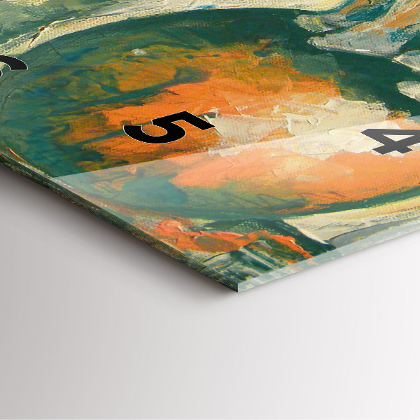 Square wall clock Painted elephant posture