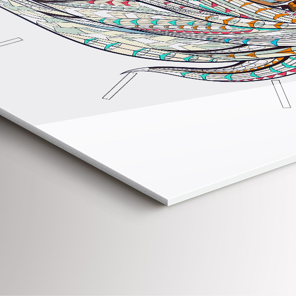 Square wall clock Horse illustration